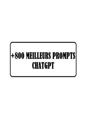 cover image of +800 Meilleurs Prompts ChatGPT
